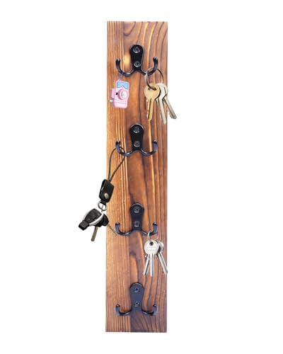 UCEC 5+1 Pack Linocut Wood Carving Tools Set Linoleum Hand Wood Carving Kit & Vertical Key Holder Wall Mount with Hooks