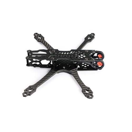 JeeFly 225mm FPV Drone Frame Carbon Fiber 5 inch Quadcopter Freestyle Frame Kit Lightweight X-Class Racing Chassis with Battery Strap (Drone Frame Only) - size: Drone Frame Only