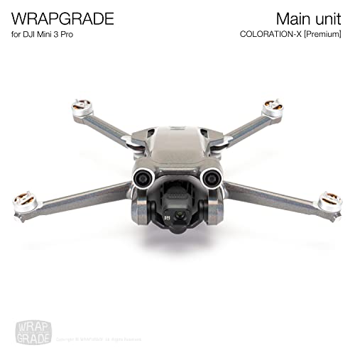 WRAPGRADE Skin Stickers compatible with DJI Mini 3 Pro | Main Unit (COLORATION-X) - color: Coloration-x