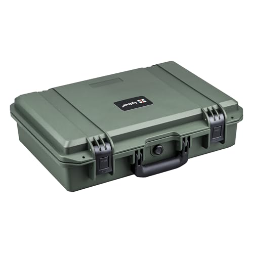 Lykus HC-4410 Waterproof Hard Case with Foam, Inner Size 15.75*10.24*3.94in - color: Green, size: HC-4410