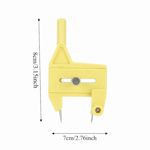 Adjustable Radius 1.5-50mm Compass Circle Cutter Rotaries Cutting Tool for DIY Craft, Paper, Fabric, and Scrapbooking