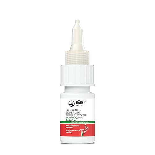 threadlocker B270Eco High Strength Blue 10ml Bottle - high Temperature Resistant, Fluorescent - Works on All Metals and Threads, for Large Threads