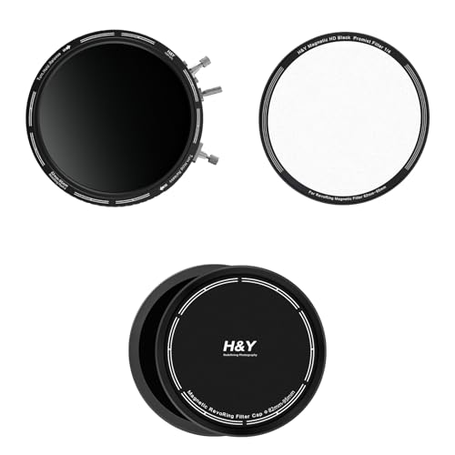 H&Y RevoRing Mark II 82-95mm Portrait Kit VND/CPL Filter, 1/4 Black Mist | Adaptive-Size 82-95mm Variable ND3-1000 & CPL 3-in-1 Lens Filter, Magnetic 1/4 Black Mist & Cap for Cinematic Portrait - color: Cinematic Black Mist Kit, size: 82-95mm