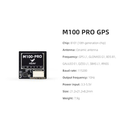 HGLRC M100 Pro GPS QMC5883L Compass, Upgraded 10th Generation Chip Compatible with FPV Fixed-Wing UAV