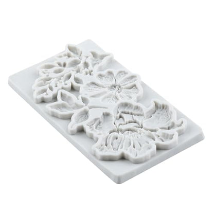 Flowers and Leaves Silicone Mold Flower Polymer Clay Molds - color: Style J