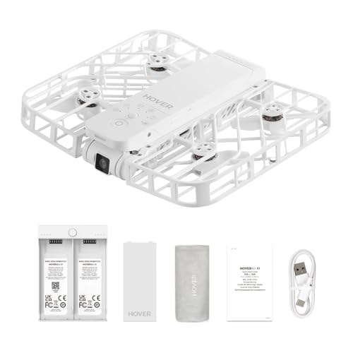 HOVERAir X1 Drone with Camera, Follow-me Drone with Self-Flying Mode - color: White, size: Combo