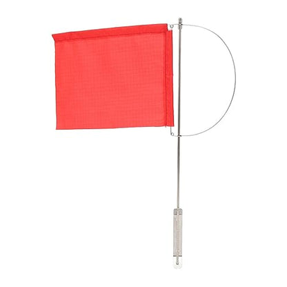 Red Wind Indicator Flag for Marine Mast - Stainless Steel Sailboat Wind Direction Flag - size: 185*135mm(7972SM)