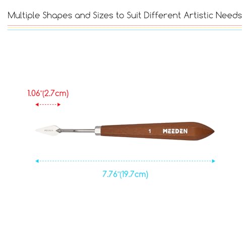 MEEDEN Artist Palette Painting Knife: 7.76" Flexible Stainless Steel, #1 - style: #1