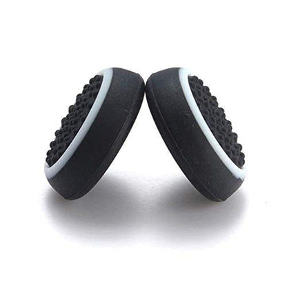 Silicone Thumb Stick Joystick Cap Analog Grip Thumbsticks Cap Cover Case for Switch NS Controller (Black-White) - color: Black-White