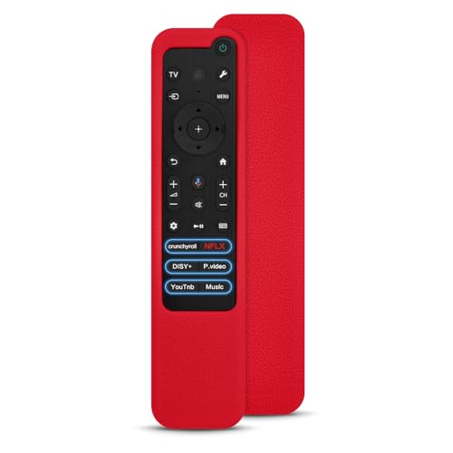Silicone Cover for Sony RMF-TX811U/TX820U Remote with Lanyard, Red - color: Non Glow Red
