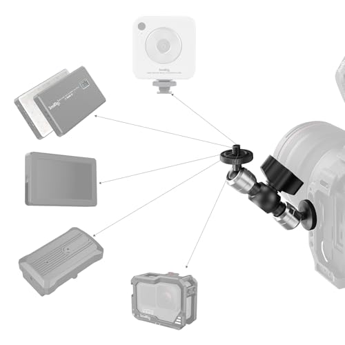 SMALLRIG 4.3" Mini Magic Arm, Compact Magic Arm for Monitors & LED Lights - style: 1-Pack (4.3“)