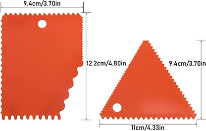 LRONG 6PCS Pottery Tools Plastic Clay Scraper Set Scraping Handle Carved Soft Clay Sculpture Knife Industrial Clay Scraper Sculpture Tool (Orange) - color: orange
