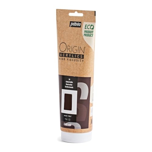 PEBEO Origin 240ml (8.11 fl oz) Acrylic Paint, Burnt Umber - color: Burnt Umber