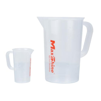 Maxshine Universal Measuring Cup 100ml – Transparent, Chemical-Resistant Polypropylene – High-Accuracy Markings, Easy-Grip Handle – Durable & Reusable for Car Detailing Use - size: 100ml