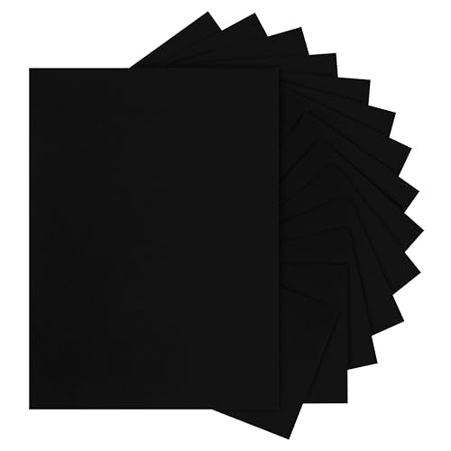 Silunkia 40 Sheets Black Cardstock 8.5 x 11 for Halloween 75lb - color: Black