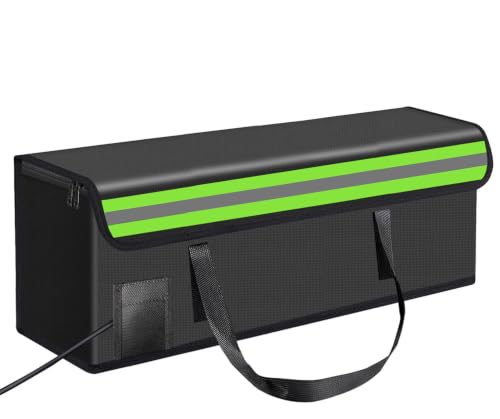 19.3"x5.9"x7.1" Lipo Safe Bag Fireproof Bag for Ebike Lipo Battery Pack Storage Charging Transport,Home Office Travel Fireproof Safe Storage for Cash Valuables Jewelry Passport Power bank Lipo Battery - size: 490*150*180mm