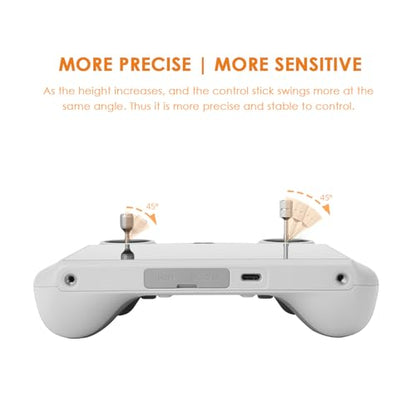 CAPART Extended Joysticks Thumb Rocker for DJI RC & DJI RC 2 Controller, Compatible DJI Air 3 2S Mavic 3 Classic Pro Mavic 2 Mini 4 3 Pro Drone Controller Sticks (Titanium) - color: Titanium
