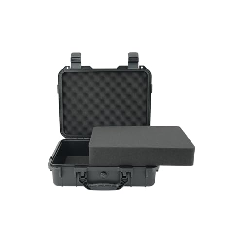 NineLeaf 14.3 x 11.4 x 4.5 Inch Waterproof Hard Case with DIY Customizable Foam Insert, Portable Protective Case for Cameras, Drones, Tools, Test Instruments, and Valuables,1PK