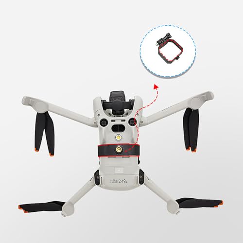 Action Camera Mount Holder, Drone Gimbal Extension Mount Bracket with 1/4" Screw Adapter for DJI Mini 4 Pro/Mini 3/Mini 3 Pro