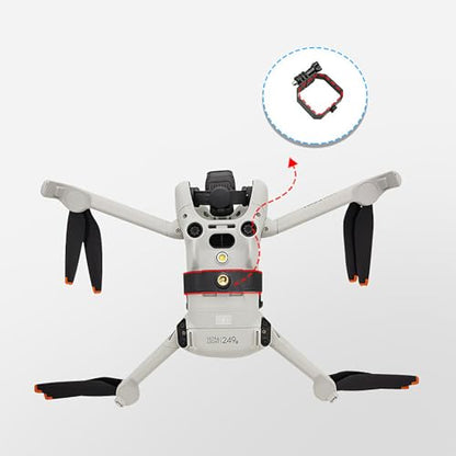 Action Camera Mount Holder, Drone Gimbal Extension Mount Bracket with 1/4" Screw Adapter for DJI Mini 4 Pro/Mini 3/Mini 3 Pro