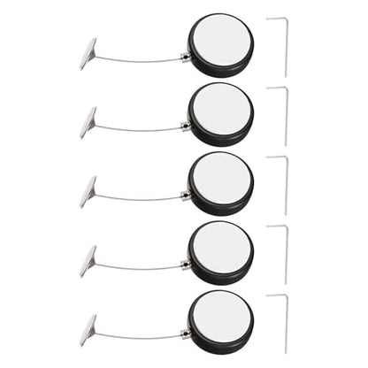 PATIKIL Retractable Remote Control Cable Tether (3.3ft / 1M, Black)(5 Set) Round Remote Control Security Lanyard Lock Adjustable Locking Leash with Round Iron Cap, Suit for - TVs/Tablets - color: Black, size: 3.3ft