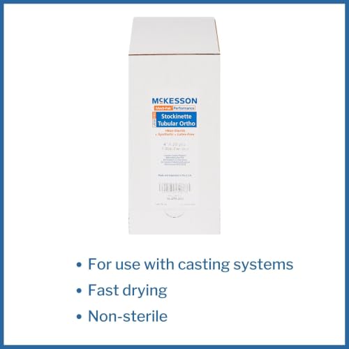 McKesson Stockinette, Non-Sterile, Latex-Free, White, Polyester, 4 in, 1 ct