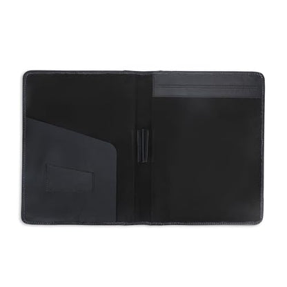 Heavy Duty Buffalo Leather Legal Pad Portfolio Organizer - Black - color: Black