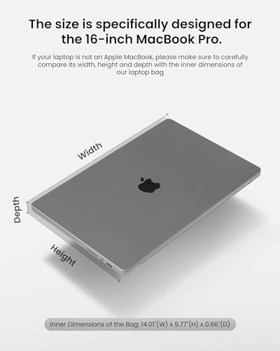 tomtoc 360 Protective Laptop Sleeve Designed for 16-inch New MacBook Pro - size: 16 inch for New Macbook Pro
