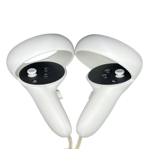 2PCS White Replacement Thumbsticks for Meta Quest 3, Quest 3S Controller, Analog Thumb Sticks for Oculus Quest 2, for Quest Pro - High Precision Design, Durable Material, Tools Included - color: White