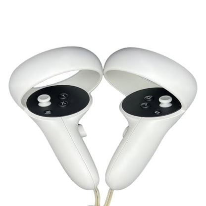 2PCS White Replacement Thumbsticks for Meta Quest 3, Quest 3S Controller, Analog Thumb Sticks for Oculus Quest 2, for Quest Pro - High Precision Design, Durable Material, Tools Included - color: White