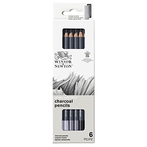 Winsor & Newton Studio Collection, 6 Count, Charcoal Pencils - style: 6 Charcoal Pencils