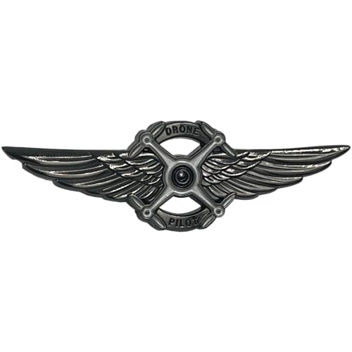 BL5-013 Full Size UAS FAA Commercial Drone Pilot Wings pin Black Tactical