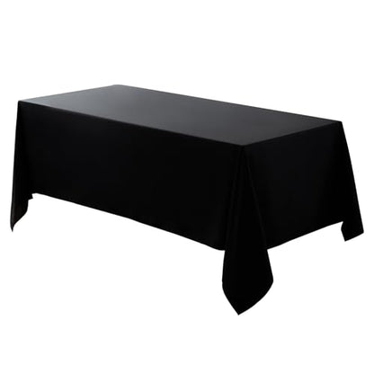 VidaFete Everyday Series Rectangle Tablecloth 60" x 102" 1 Pack Black - color: Black, size: 102" x 60" (Rectangular)
