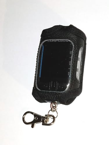 Black Leather Case/Cover for Compustar 2WSSR-T11 and 2WT11R-SS Remote Control Transmitters (Remote Not Included)