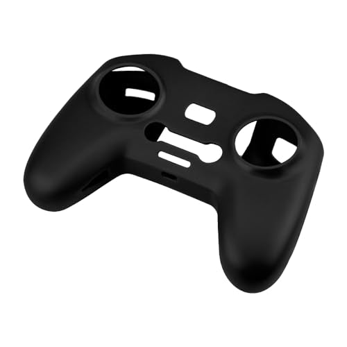 BTG Silicone Sleeve Protective Cover & Lanyard Neck Strap for DJI Avata/Avata 2 / FPV Combo Remote Controller 3 2 Accessories (Black)