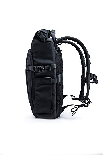 VANGUARD VEO Select 43RB Camera Backpack - Black, Roll-Top Design, Multi-Access, 10.5" Tablet Storage, Tripod Carry - color: Black, size: 43