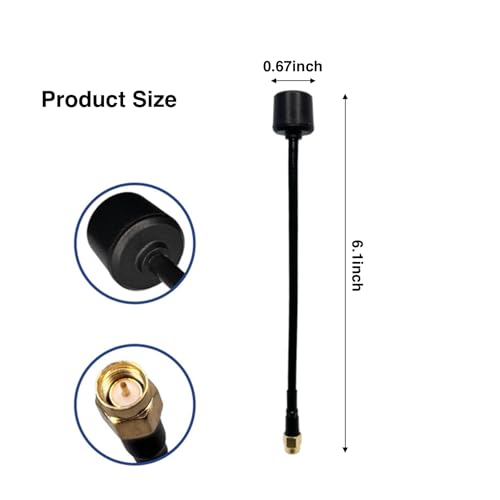 5.8GHz FPV Antenna, 2.5db RHCP SMA Male Replacement Antenna - color: UP155R