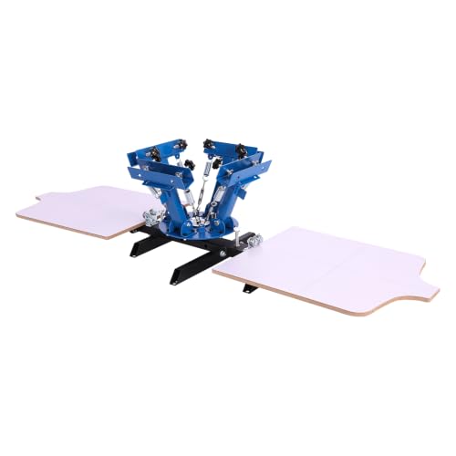 VEVOR Screen Printing Machine 4 Color 2 Station Silk Screen Printing Press - color: 4Color-2Station
