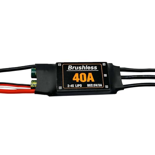 40A Brushless ESC 2-4S Speed Controller 5V 3A BEC with XT60 Plug for RC Drone Airplanes Multi-axis Aircraft Helicopter