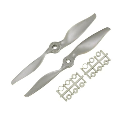 uxcell RC Propellers CW 8x6 Inch 2-Vane for Airplane Nylon Gray 2Pcs with Adapter Rings - size: 8x6 inch