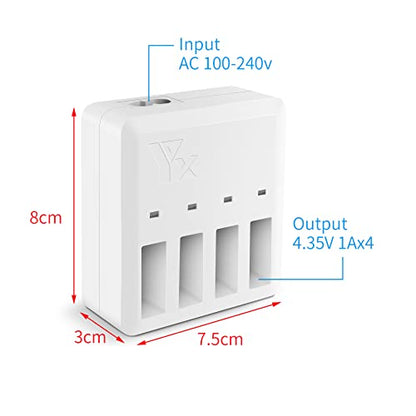 Battery Charger for DJI Ryze Tello and Tello EDU Drone,4 in 1 Rapid Charging Hub