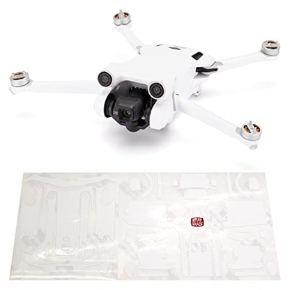 WRAPGRADE Skin Stickers Compatible with DJI Mini 3 Pro | Main Unit (Racing White) - color: Racing White