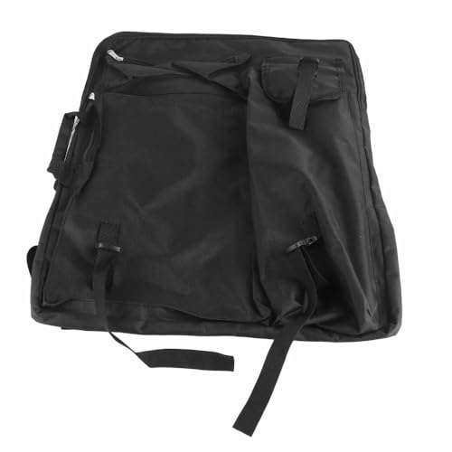 Canvas 4K Drawing Board Carrying Bag, Large Art Portfolio Case with Adjustable Shoulder Strap and Zipper Pockets, Black
