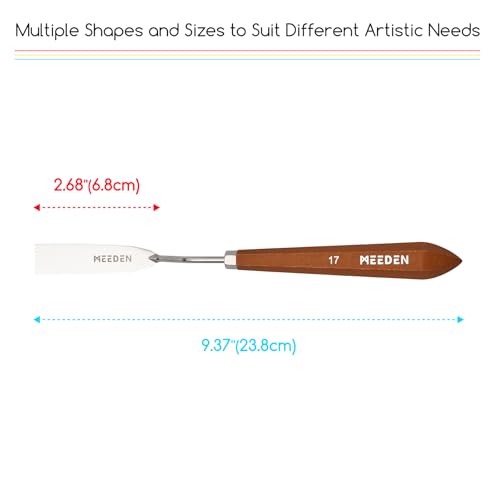 MEEDEN Artist Mixing Scraper Knife: 9.37" Flexible Stainless Steel, #17 - style: #17