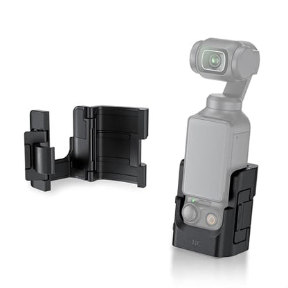 JJC Extension Accessories Adapter for DJI Pocket 3(Mount Plate for DJI Pocket Combo Accessries) — Foldable Action Camera Mount with Cold Shoe, Silicone Pads, Secure Latch Lock