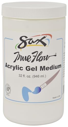 Sax - 442142 True Flow Acrylic Gel Medium - 1 Quart Dries to a Clear High Gloss, 32 Fl Oz (Pack of 1)
