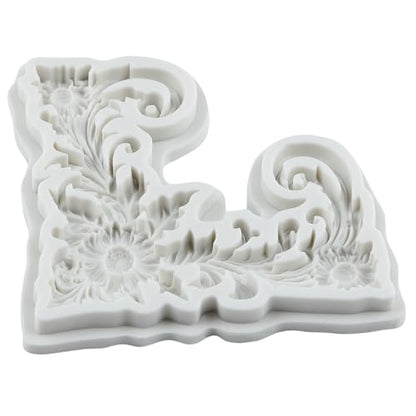 Baroque Relief Flower Polymer Clay Mold Baroque Silicone Molds - color: Style L