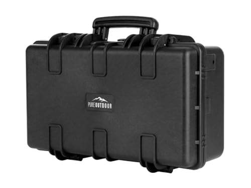Monoprice Weatherproof Hard Case - 22 x 14 x 8 Inches, With Customizable Foam, Shockproof, IP67, Ultraviolet And Impact Resistant Material, Black - Pure Outdoor Collection - color: Black, size: 20.3 Liter