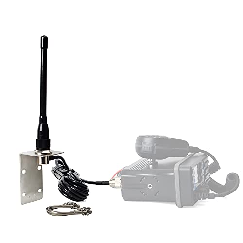 HYS VHF Marine Antenna Low-Profile 156-163MHz w/16.4ft(5m) Cable with PL259