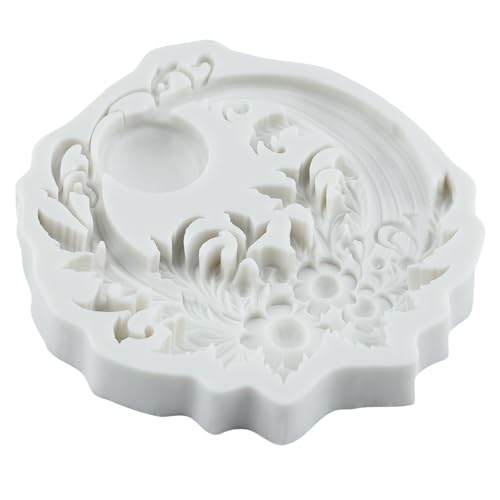 Baroque Silicone Mold Curlicues Scroll Lace Polymer Clay Mold - color: Style P